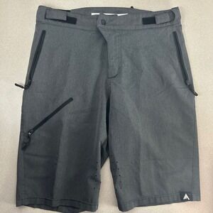 Foundation Mountain Bike Shorts Mens Large Charcoal Gray Ventilated MTB Trail
